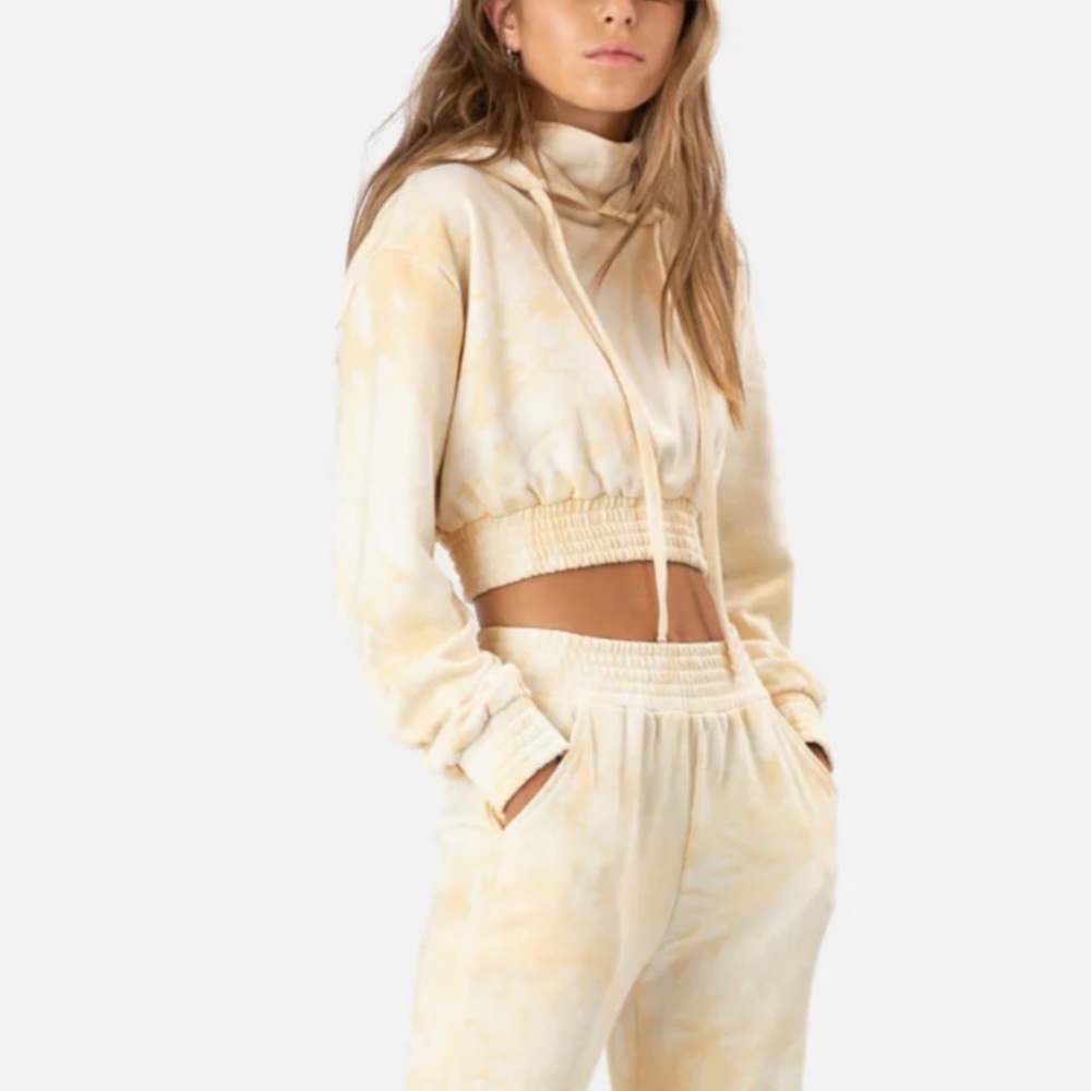 Adika Women’s Twinkie Cropped Hoodie Yellow Size Small - Picture 2 of 3